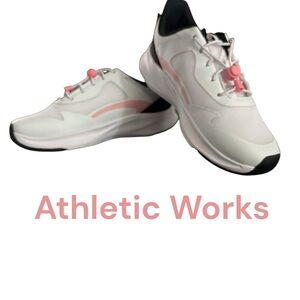 Athletic Works Kids Sneakers - White with Pink Accents